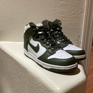 A sage green sneaker